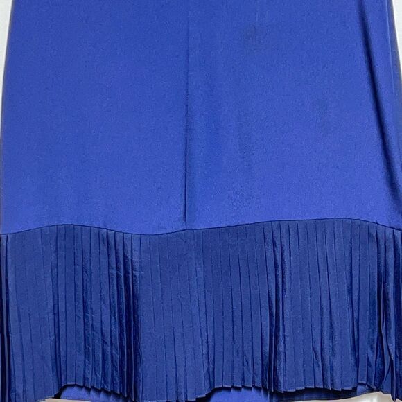Ted
Baker Kimmiye Navy Blue Pleated Shift Dress embellished neckline Womens Sz 1 - Picture 6 of 10